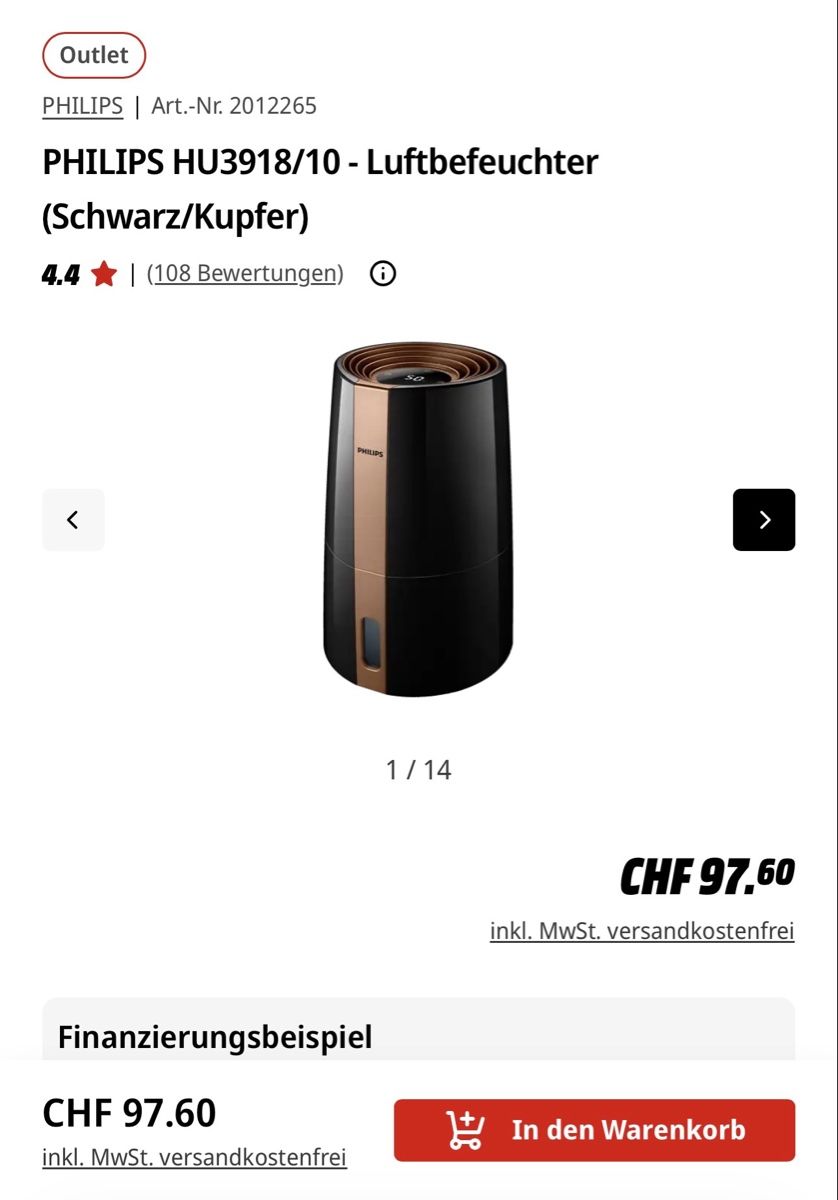 Philips Umidificatori d'aria: PHILIPS Luftbefeuchter – Nuovo (secondo la descrizione) da Bülach venduto da rox_9hc7 2