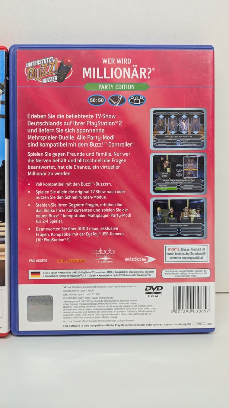 Spiele: 4 PlayStation Buzzer mit 3 Quiz-Games, PS2 – Gebraucht aus Menziken von mame18 4
