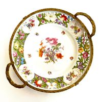PRUNKSCHALE*PORZELLAN & BRONZE*