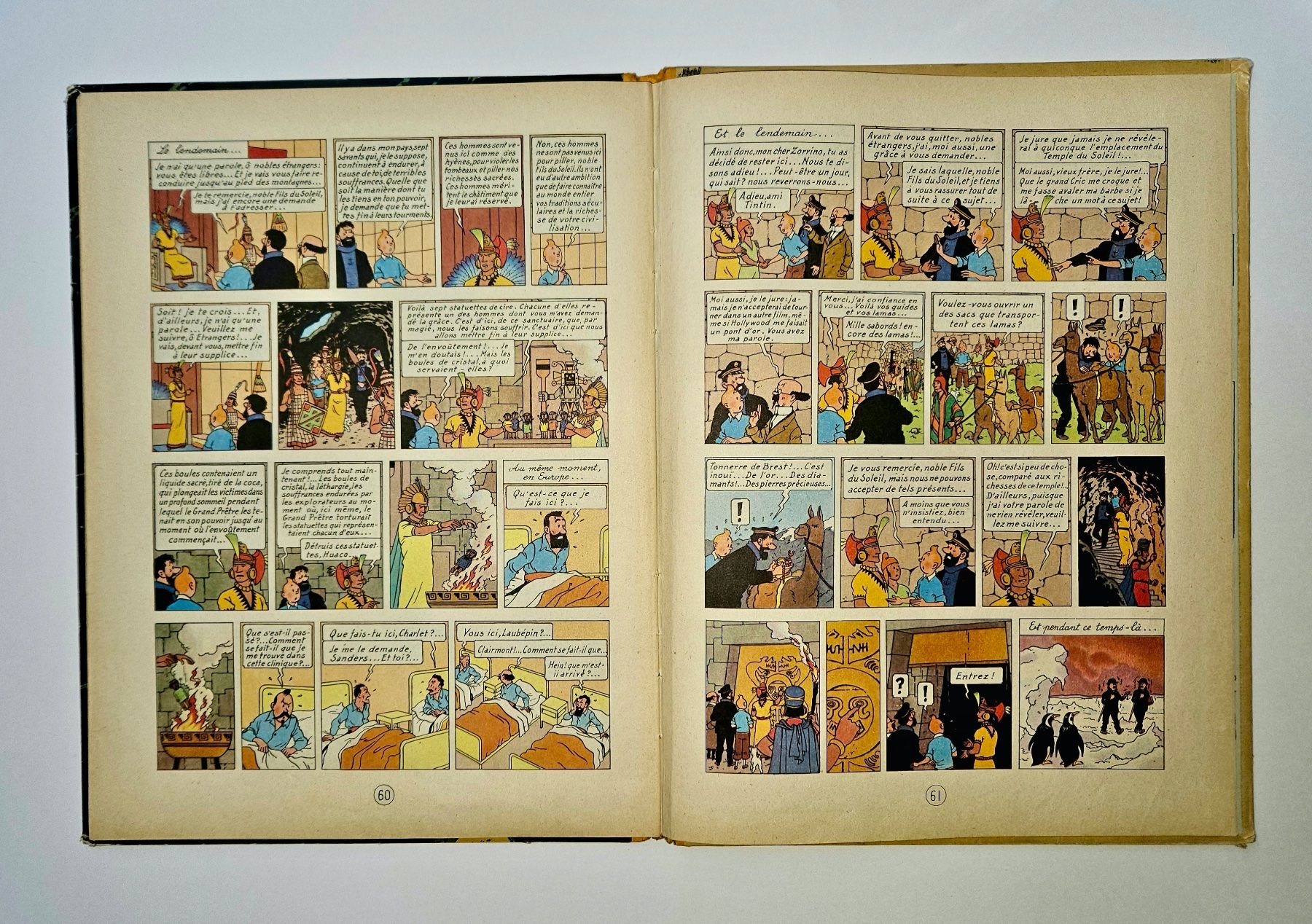 Comics: BD Tintin  LE TEMPLE DU SOLEIL  Edition 1960 – Gebraucht aus Plan-les-Ouates von gab_cgf6 3