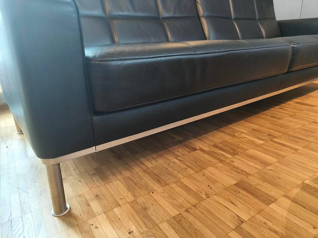 Sofas: Design 4er Ledersofa schwarz, Modell Chillout – Gebraucht aus dulliken von Iwan2004 4