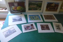 Lot Bilder - Original, Drucke, Stiche  im PP = 10 Bilder