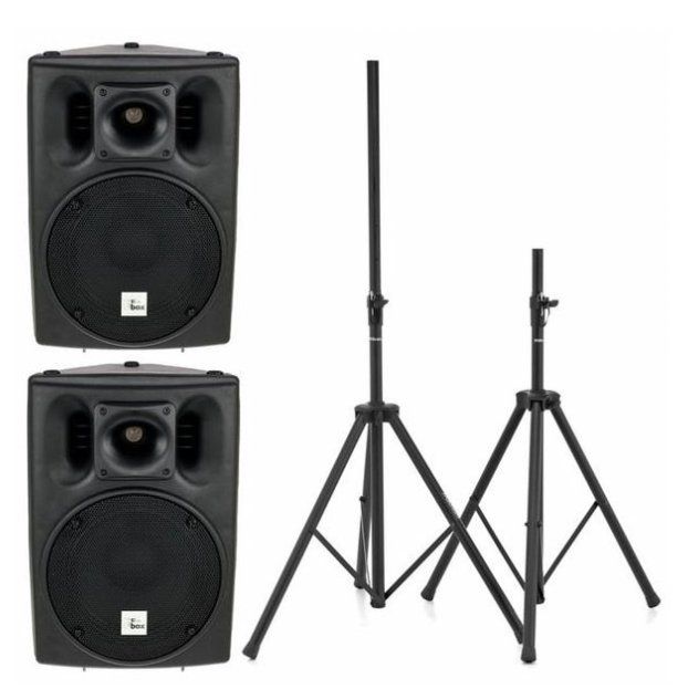 Lautsprecher: 2 Aktivspeaker + 2 Ständer + 2 XLR (Bundle) – Gebraucht aus Bern von