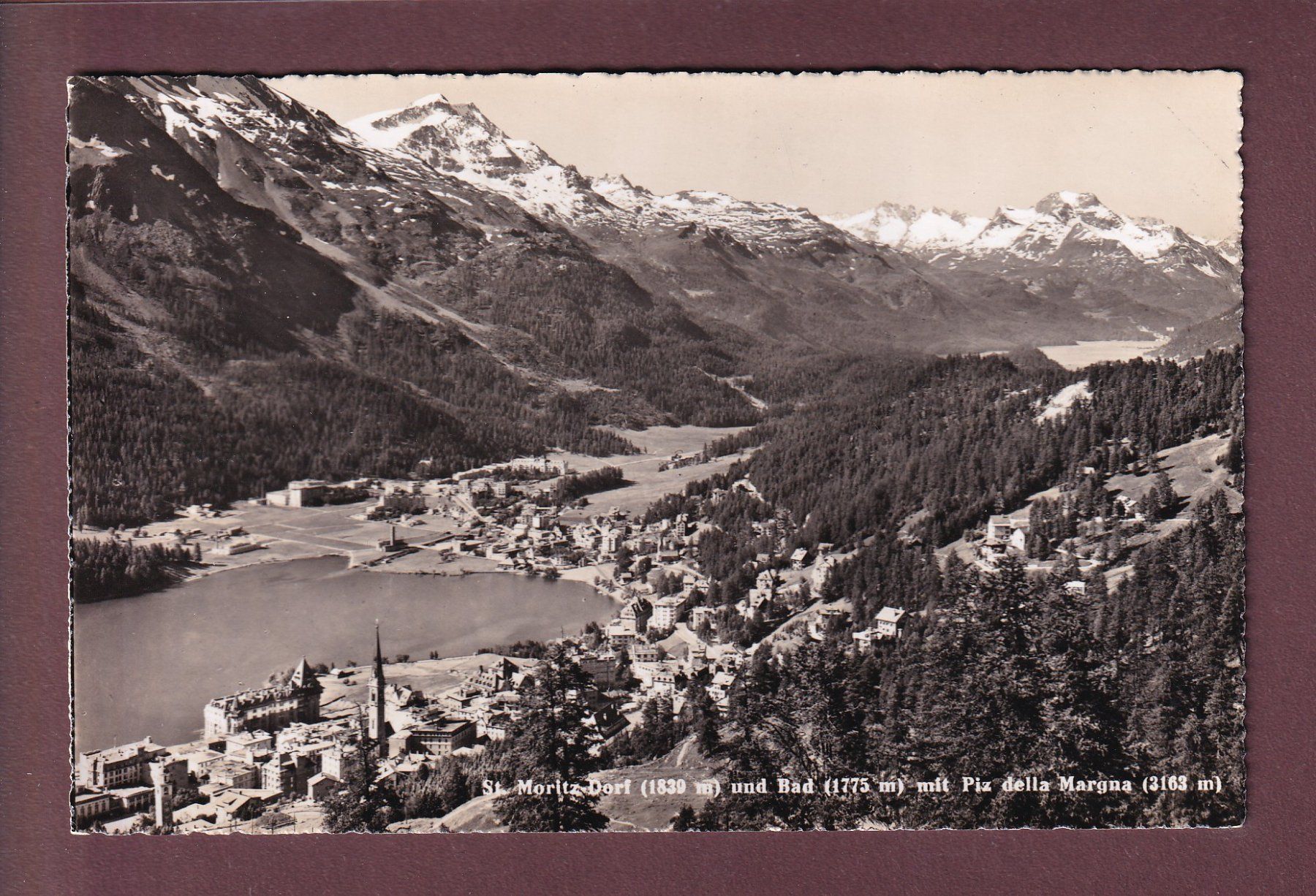 Cartes postales: ST. MORITZ-DORF und BAD - Piz della Margna – D'occasion à Pully par nicecards