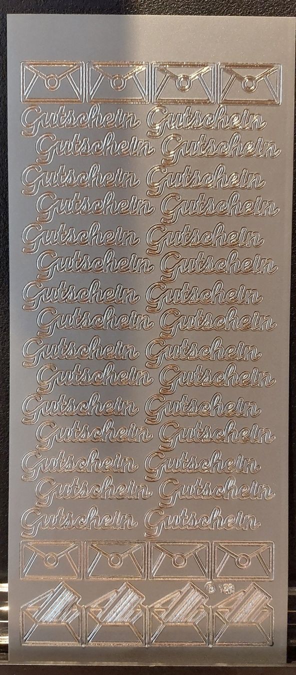 Sticker: "Gutschein" Sticker Gold oder Silber / Neupreis Fr. 2.90 – Nuovo e nell'imballaggio originale da Zollikofen venduto da Blackie 6