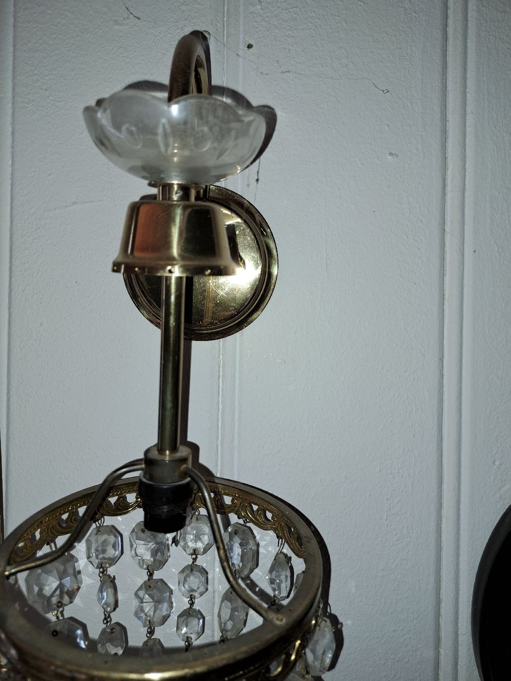 Lampen: Antike Glas Kristall Wandleuchte – Gebraucht aus Kölliken von Upcycling-by-Mc-TAM 6