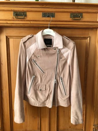 OUI LEDERJACKE, GR.M (38), ROSA TÖNE, WEICHLEDER, FRZ- STIL