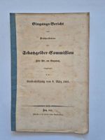 Eingangs-Bericht Schazgelder-Commission 1853 Bern