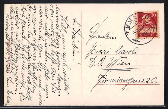 Cartoline postali: Teufen, Eggli, Ortsansicht am Berghang – Usato da Berlin venduto da bartko-reher 1