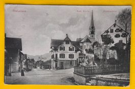 Alte Ansichtskarte Rebstein: Kath. Kirche & Mädchenheim