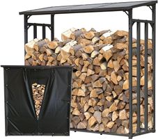 Kaminholzregal 143x70x145 + Wetterschutz