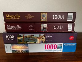 4 Puzzles (3 x 1'000 Teile, 1 x 1'023 Teile)