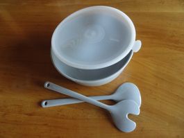 Salatschüssel Mepal 2L mit Deckel und Salatbesteck neuwertig