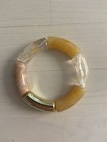 Bracciale donna resina trasparente e oro nuovo