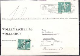 Reklamebrief Schweiz Mit Marke Baudenmäler 1961