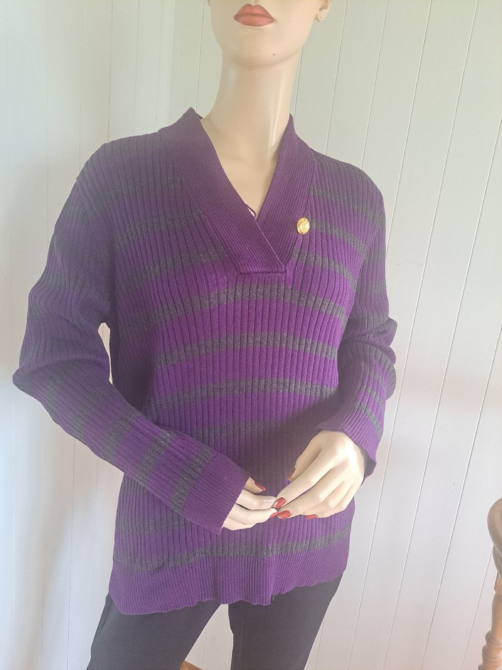 Ralph Lauren Maglioni & Felpe: RALPH LAUREN Strickpullover Pullover 2X 42 44 L Schalkragen – Usato da Mollis venduto da Fauchi99