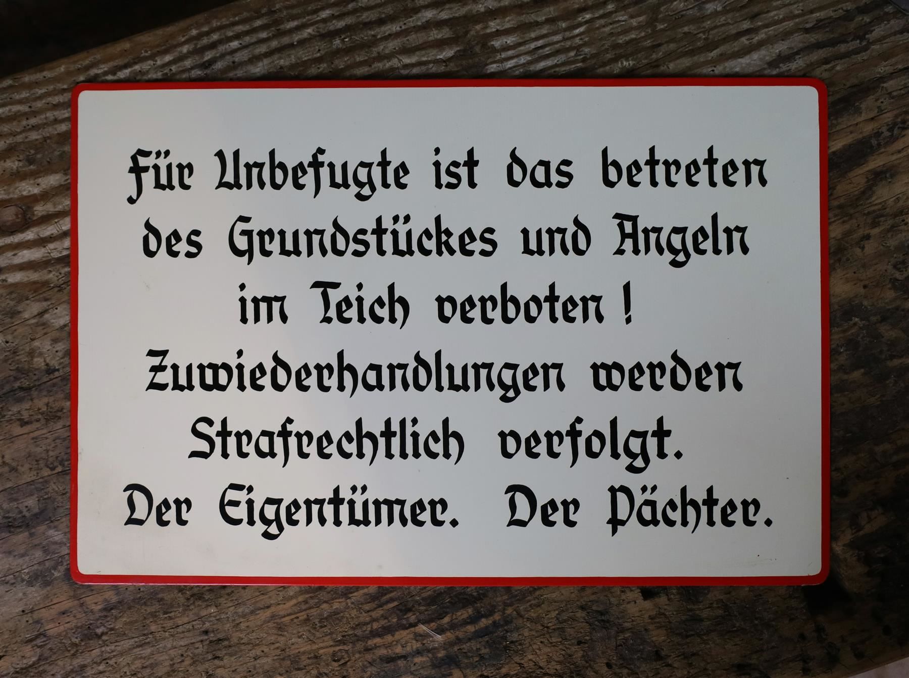 Insegne: massives Blechschild "Angeln" – Usato da Birrwil venduto da brandschatz_birrwil
