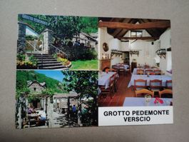 Verscio Tessin Grotto Pedemonte Werbekarte Werbung