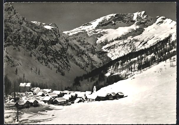 Ansichtskarten: AK Bosco-Gurin, Teilansicht im Schnee – Gebraucht aus Berlin von bartko-reher