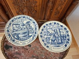  Royal Goedewaagen Blue Delft Wandteller 2er Set 