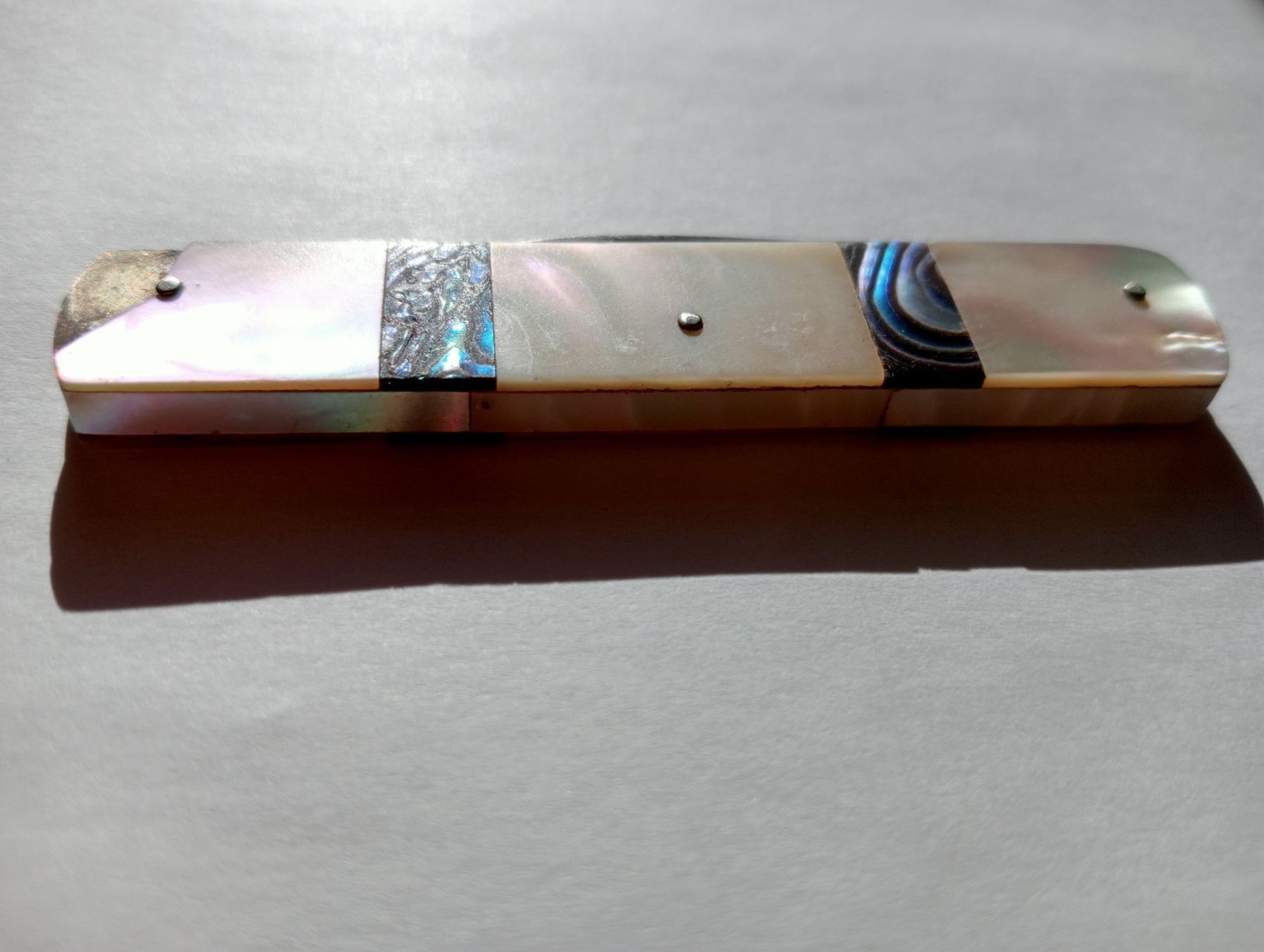 Coltelli tascabile: Vintage Sackmesser mit Perlmuttgriff Abalone-Einlagen Makel – Usato da Oberdorf BL venduto da Barocki888 3
