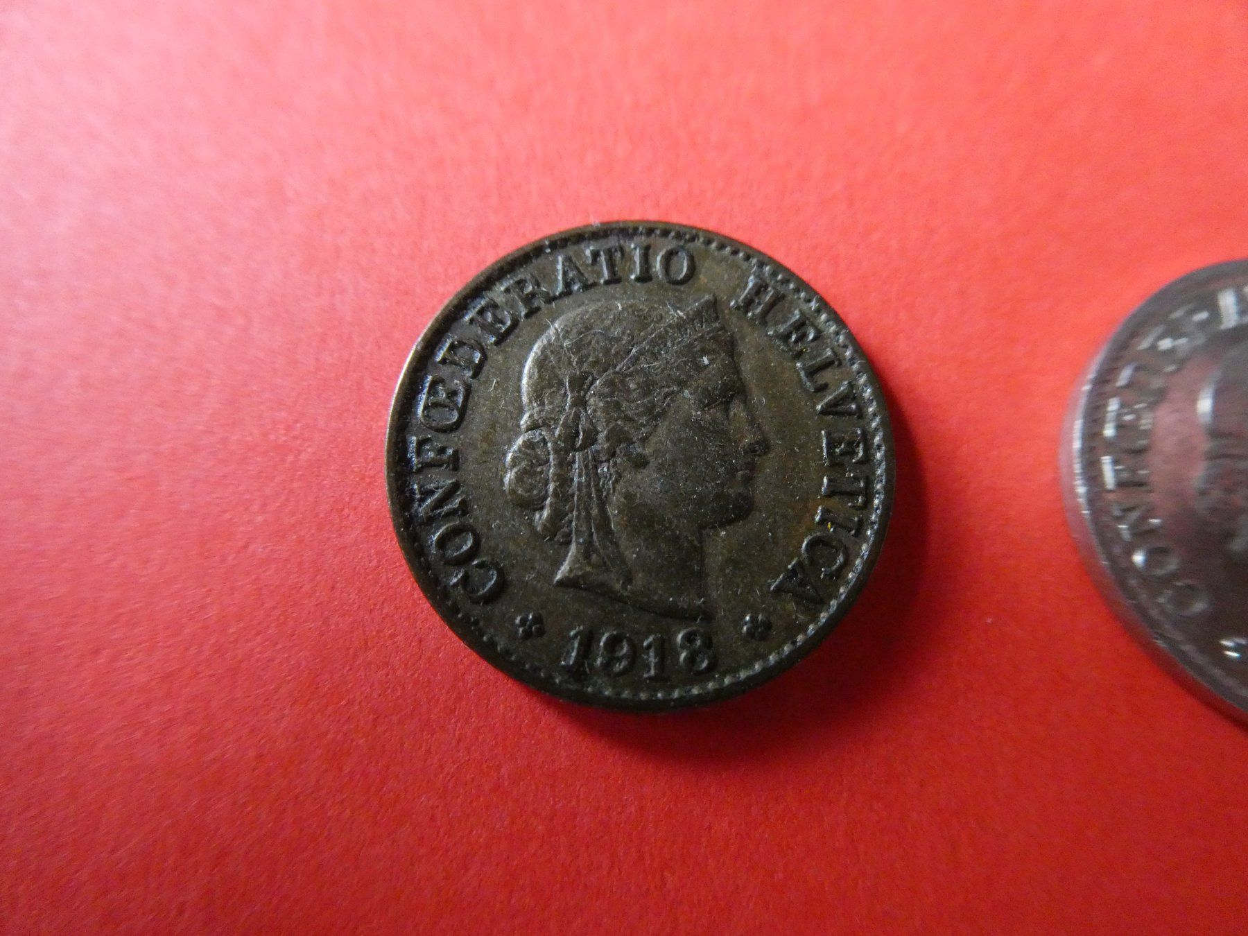 Tutti le monete: Schweiz 1918, 5 Rappen - Messing – Usato da Hinterforst venduto da rohusri