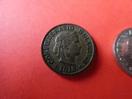 Schweiz 1918, 5 Rappen - Messing