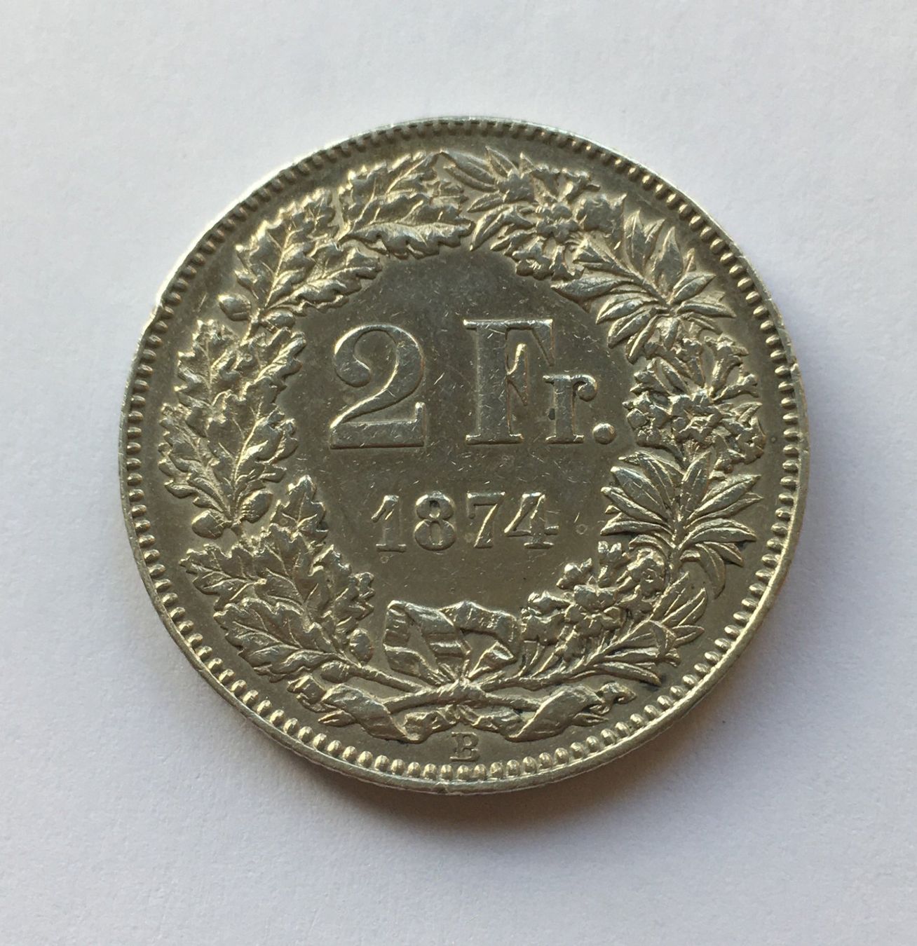 Tutti le monete: 1874 2 Franken -unz – Usato da Kirchberg SG venduto da Helveticus00