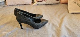 Pumps Glitzer Design Schwarz (41)