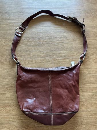 Schöne rote Ledertasche / Nina Heyer / Schultertasche