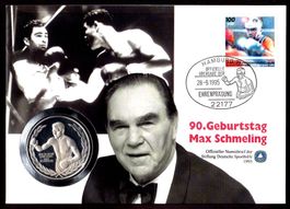 Silber-Münzbrief, Gedenken an Box-WM - Legende Max Schmeling