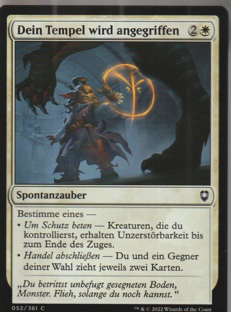 Magic The Gathering Sammelbilder & Trading cards: TCG Magic The Gathering MTG CLB  052 Dein Tempel wird angegr – Neu (gemäss Beschreibung) aus Vezia von Aquarius_Age