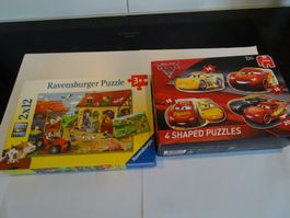 2 Puzzles ab 3 + (CARS 3 & Bauernhof)