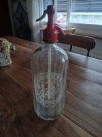 Siphon  vintage à eau de seltz en verre,  Rimmington & Son