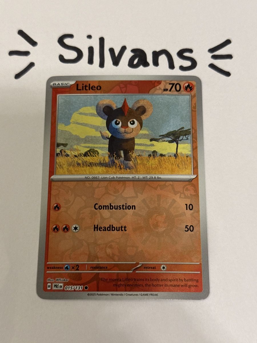 Pokémon Carte collezionabili: Litleo Reverse Holo 015/131 Prismatic Evolutions Englisch – Nuovo (secondo la descrizione) da Wil SG venduto da Silvans