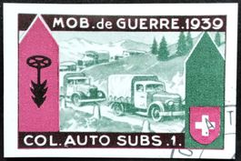Soldatenmarke 2.WK, Vpf Lastwagen Kol 1, geschn, Wi Vpf 4-2