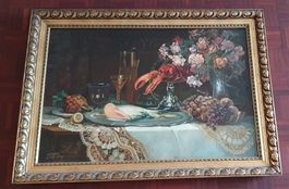 Grosses Gemälde - Stillleben, signiert