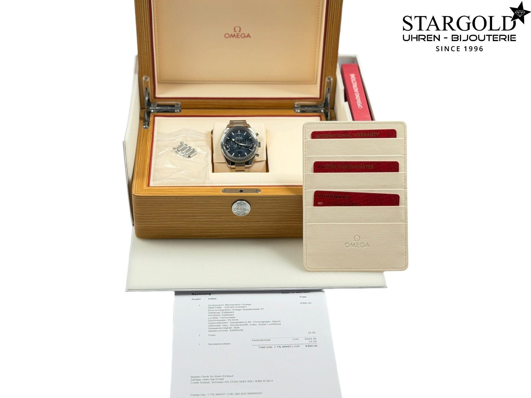 Omega Orologi: Omega Speedmaster '57 - 332.10.41.51.03.001 – Nuovo (secondo la descrizione) da Zürich venduto da Stargold-Uhren 9