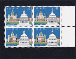 Postfrisch 4er Block Schweiz USA 1991