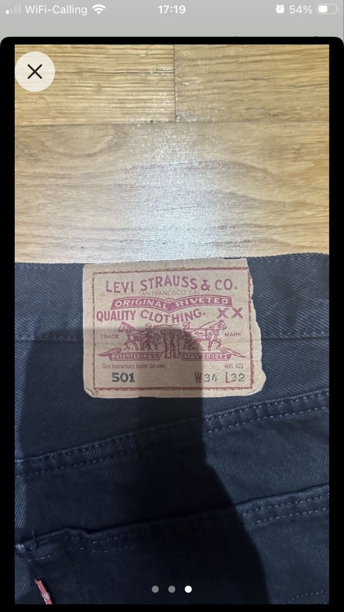 Levi's Jeans: Levi’s 501 34/32 schwarz  – Gebraucht aus Sempach von Pablonsky