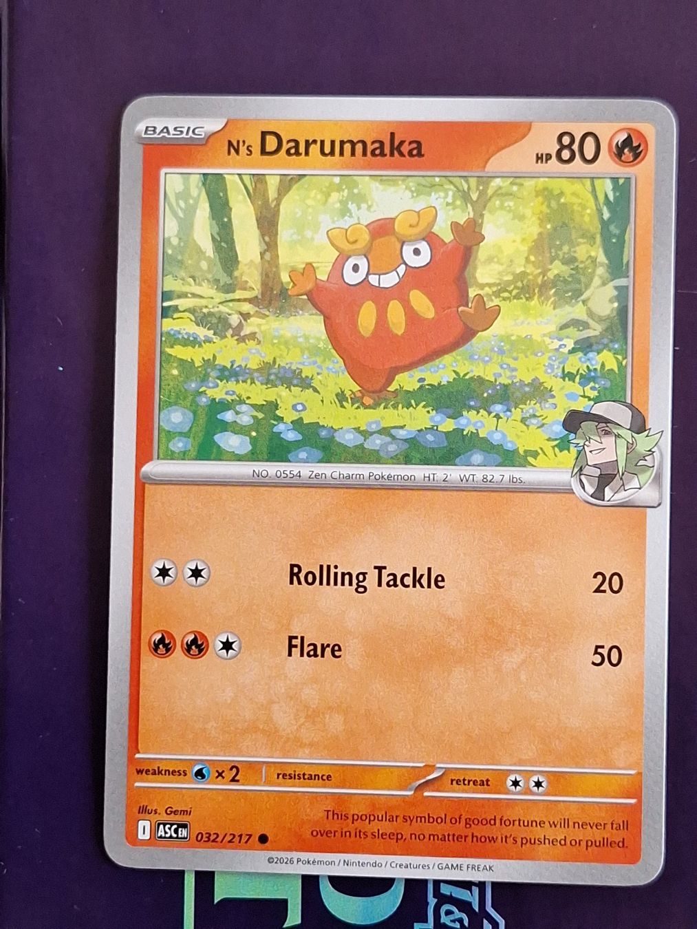 Pokémon Sammelbilder & Trading cards: N's Darumaka - Pokemon Ascended Heroes – Gebraucht aus Altstätten SG von GGsGameshop