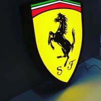 Ferrari Led Wandleuchte | Ferrari Leuchtreklame für Dekor ✓