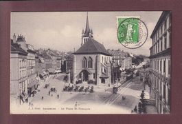 LAUSANNE - St. François - Tram - 1909