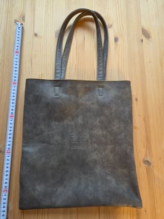 Shopper/Handtasche, grau, strapazierfähiges Kunstleder