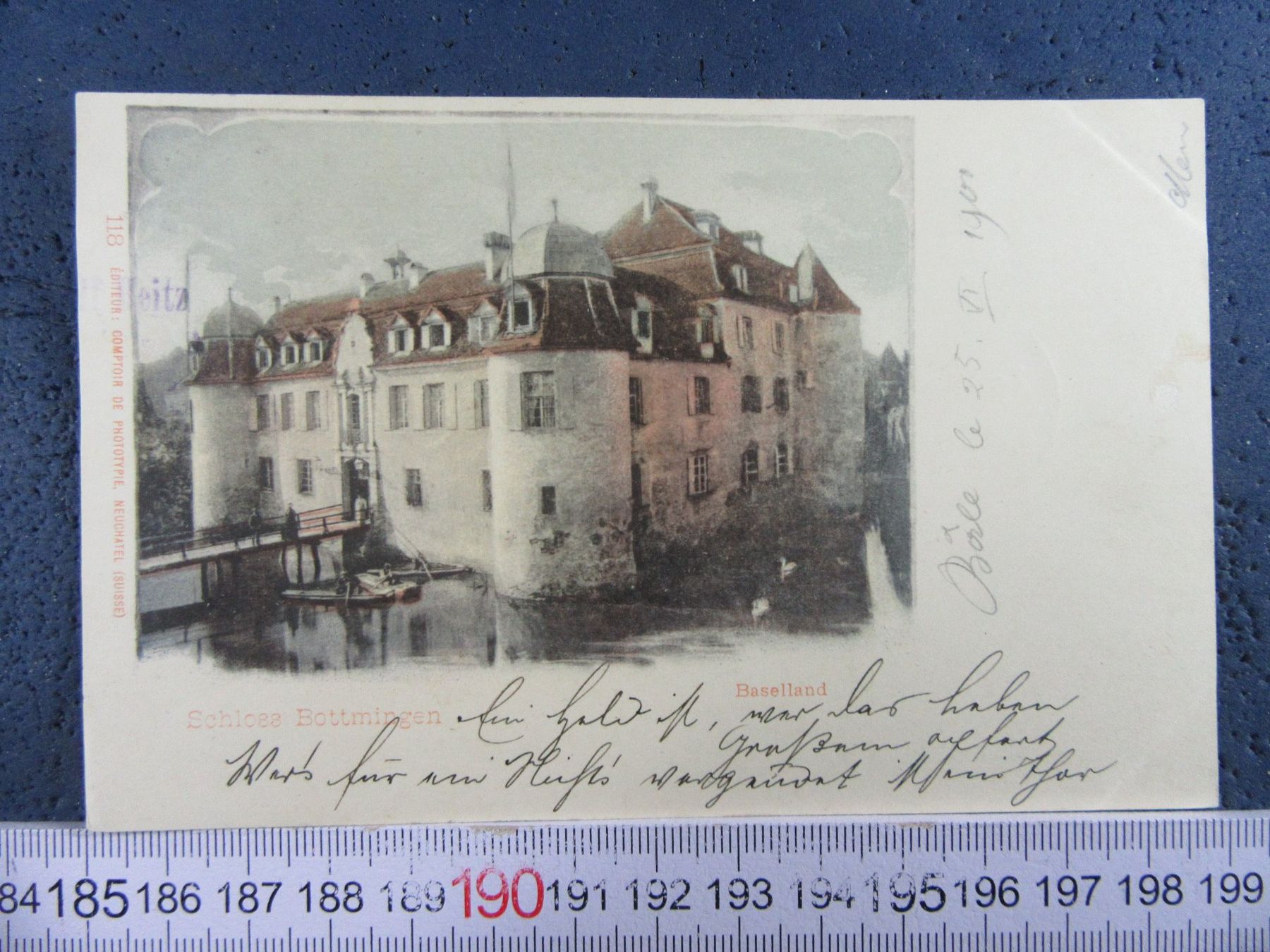 Cartoline postali: BOTTMINGEN WEIHER-SCHLOSS 1900 BELEBT – Usato da Ettingen venduto da Hausi4711