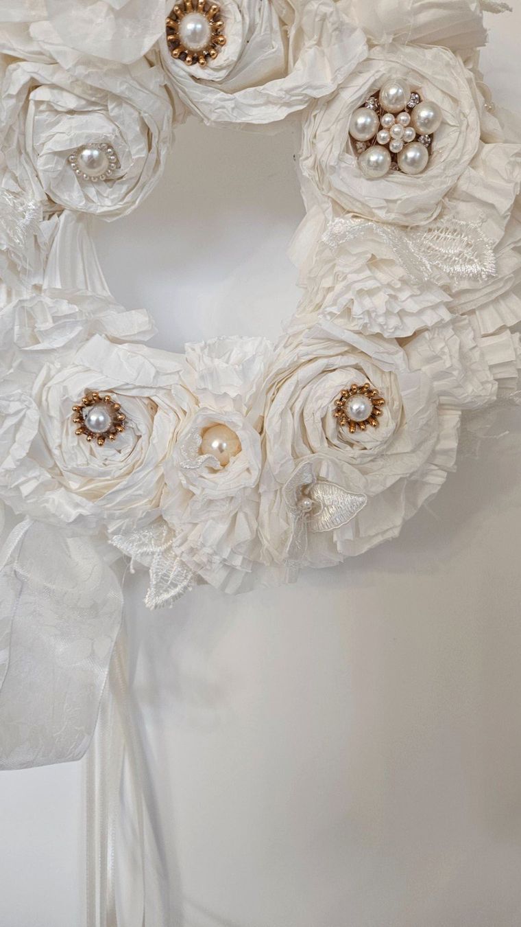 Tutte le decorazioni: Shabby Chic Kranz, Geschenk Romantik Hochzeit Muttertag – Nuovo e nell'imballaggio originale da Gossau ZH venduto da LeoniesDeko 7