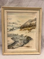 Ölbild auf Leinwand von Beali, Winterlandschaft 1988
