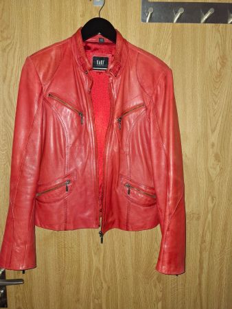 Echtleder Jacke Damen Rot Gr. 40