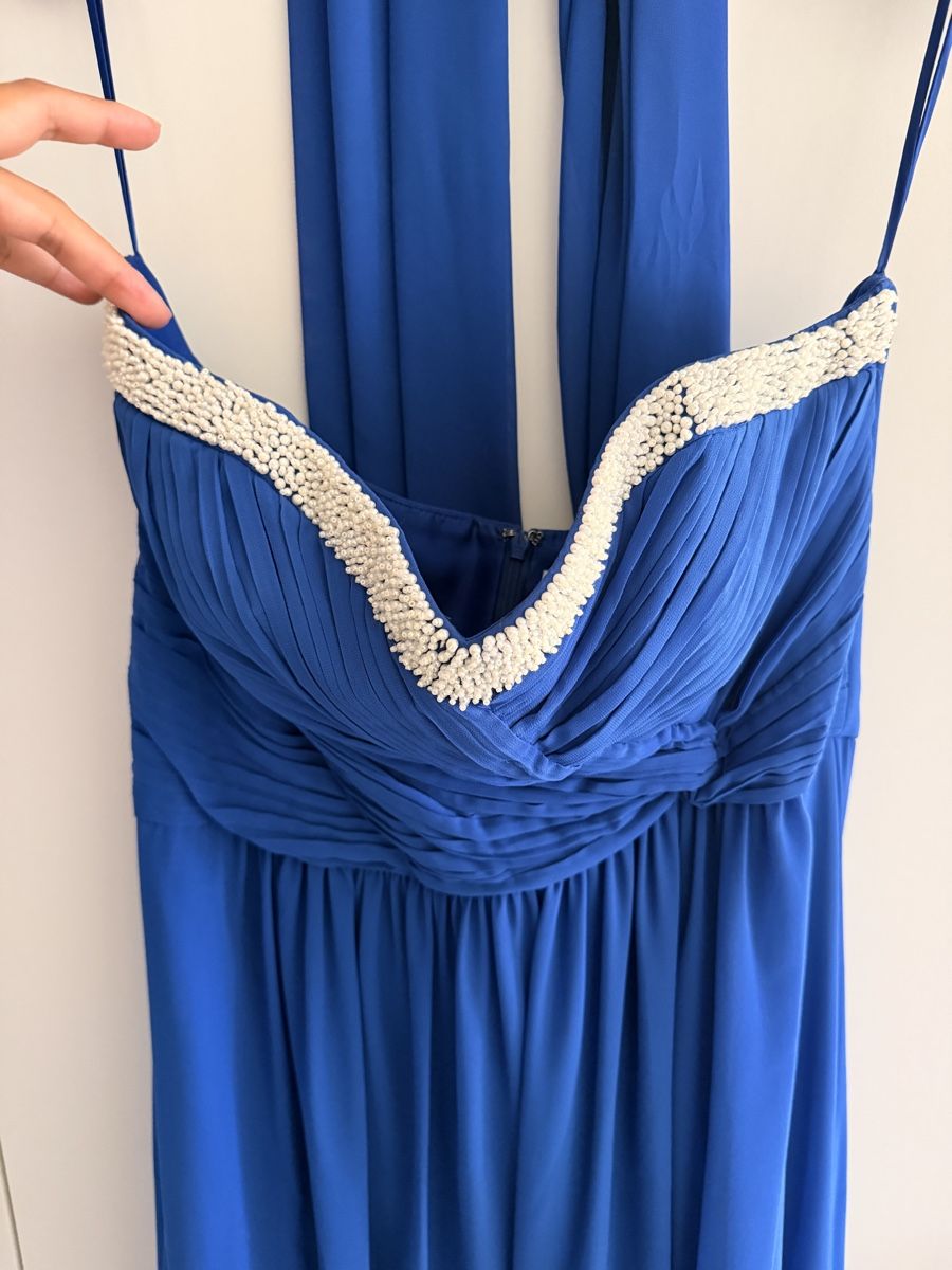 Collectif Mon Amour Kleider: Abendkleid blau Gr. 44 mit Perlenbesatz  – Gebraucht aus Endingen von BuffyCreamy 2