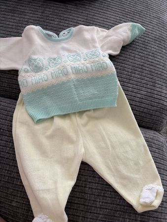 Schönes Set Unisex Minzegrün/Gelb Grösse62